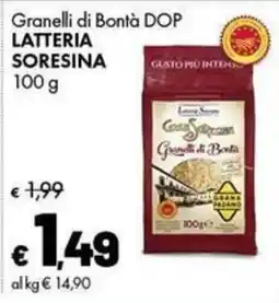 Supermercati Vinci Granelli di Bontà DOP Lattiera Soresina offerta