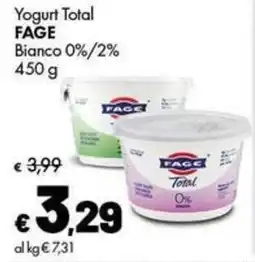 Supermercati Vinci Yogurt Total FAGE Bianco 0%/2% offerta