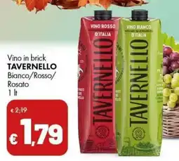 Supermercati Vinci Vino in brick Tavernello offerta