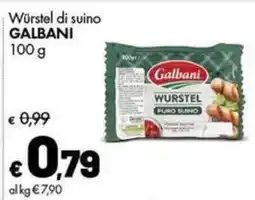 Supermercati Vinci Würstel di suino Galbani offerta