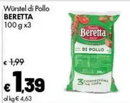 Supermercati Vinci Würstel di Pollo Beretta offerta