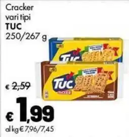 Supermercati Vinci Cracker vari tipi TUC offerta