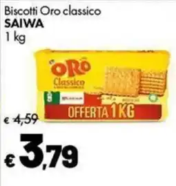 Supermercati Vinci Biscotti Oro classico SAIWA offerta