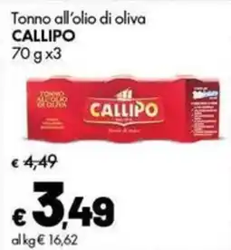 Supermercati Vinci Tonno all'olio di oliva Callipo offerta