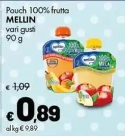 Supermercati Vinci Pouch 100% frutta MELLIN offerta
