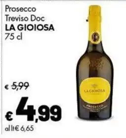 Supermercati Vinci Prosecco Treviso Doc La Gioiosa offerta
