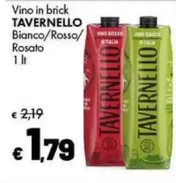 Supermercati Vinci Vino in brick Tavernello offerta