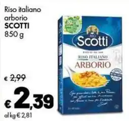 Supermercati Vinci Riso italiano arborio Scotti offerta