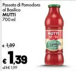 Supermercati Vinci Passata di Pomodoro al Basilico MUTTI offerta