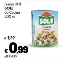 Supermercati Vinci Panna UHT Sole offerta