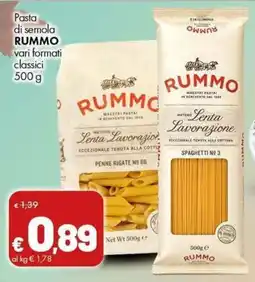 Supermercati Vinci Pasta di semola Rummo offerta