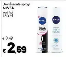 Supermercati Vinci Deodorante spray NIVEA offerta