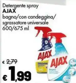 Supermercati Vinci Detergente spray Ajax bagno/con candeggina/sgrassatore universale offerta