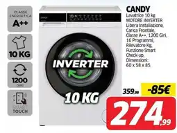 Telitaly Candy lavatrice 10 kg offerta