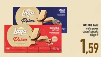 Gastone Lago wafer poker cacao/nocciola