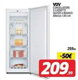 Telitaly VOV congelatore 5 cassetti silver o bianco offerta