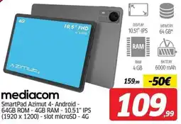 Telitaly mediacom SmartPad Azimut 4 offerta