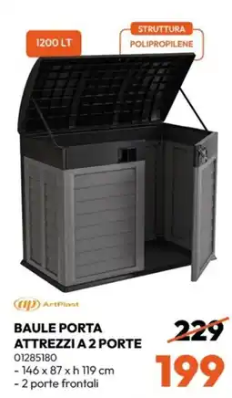 Rossetti Market Baule porta attrezzi a 2 porte ArtPlast offerta