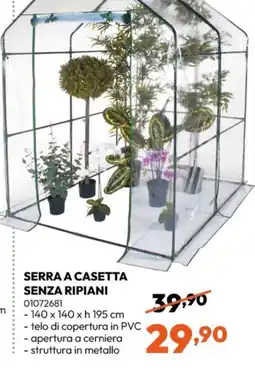 Rossetti Market Serra a casetta senza ripiani offerta