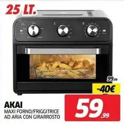Telitaly Akai maxi forno/friggitrice ad aria con girarrosto offerta