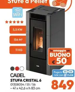 Rossetti Market Cadel Stufa Cristal 6 offerta