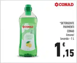Conad Superstore Detergente pavimenti Conad limone/lavanda offerta