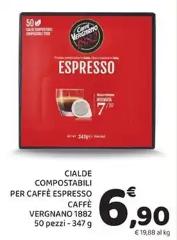 Conad Superstore Cialde compostabili per caffè espresso Caffè Vergnano 1882 offerta