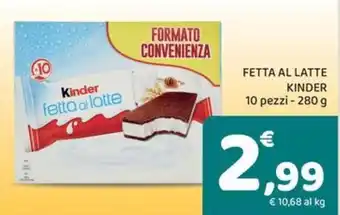 Kinder fetta al latte