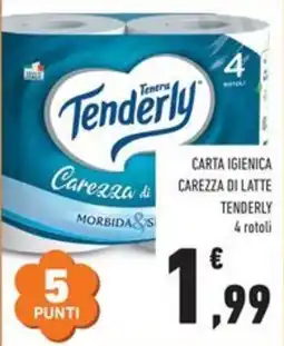 Conad Superstore Carta igienica carezza di latte tenderly offerta
