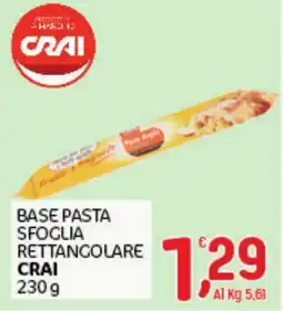 Crai Base pasta sfoglia rettangolare Crai offerta