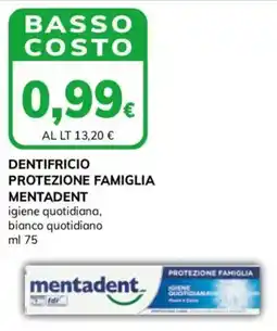 Basko Dentifricio protezione famiglia mentadent offerta