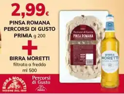 Basko Pinsa Romana Percorsi di Gusto Primia + Birra Moretti offerta