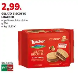 Basko Gelato biscotto Loacker napolitaner offerta