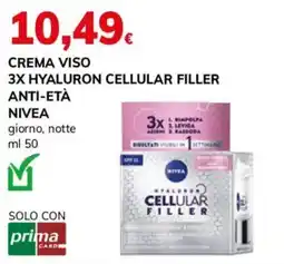 Basko Crema viso 3x hyaluron cellular filler anti-età Nivea offerta