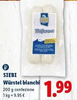 Lidl Siebi würstel bianchi offerta