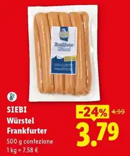 Lidl Siebi Würstel Frankfurter offerta