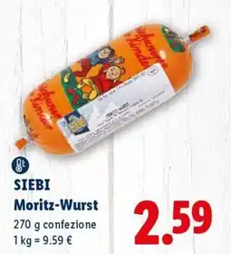 Lidl Siebi Moritz-Wurst offerta