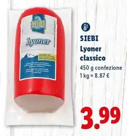 Lidl Siebi Lyoner classico offerta