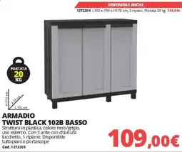 Brico Io Armadio Twist Black 102B Basso offerta