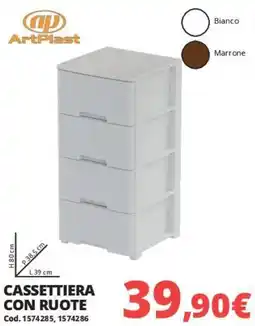 Brico Io ArtPlast Cassettiera con ruote offerta