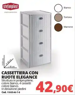 Brico Io Cassettiera con ruote elegance Stefanplast offerta