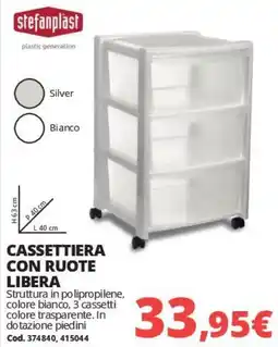 Brico Io Cassettiera con ruote libera offerta