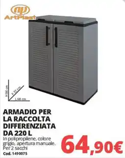 Brico Io ArtPlast armadio per la raccolta differenziata offerta