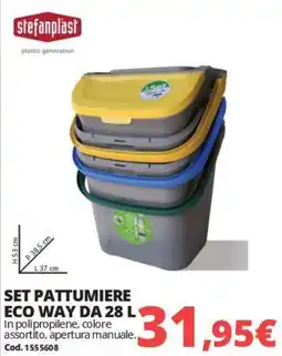 Brico Io Set pattumiere eco way da 28 l offerta
