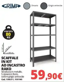 Brico Io Scaffale in kit ad incastro Rako offerta