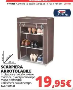 Brico Io Scarpiera arrotolabile Domo Pak Living offerta