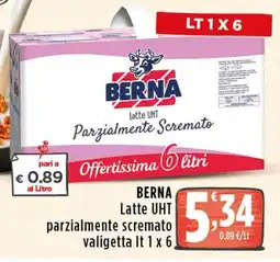 Rossotono Carrefour Berna latte UHT parzialmente scremato offerta