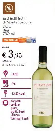 Conad Est! Est!! Est!!! di Montefiascone DOC Bigi offerta
