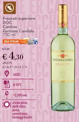 Conad Frascati superiore DOC Fontana Candida offerta
