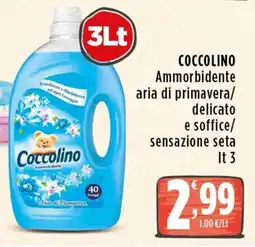 Rossotono Carrefour Coccolino Ammorbidente aria di primavera/ delicato e soffice/ sensazione seta offerta